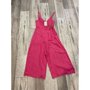 ee:some hot pink Capri romper, jumpsuit size S